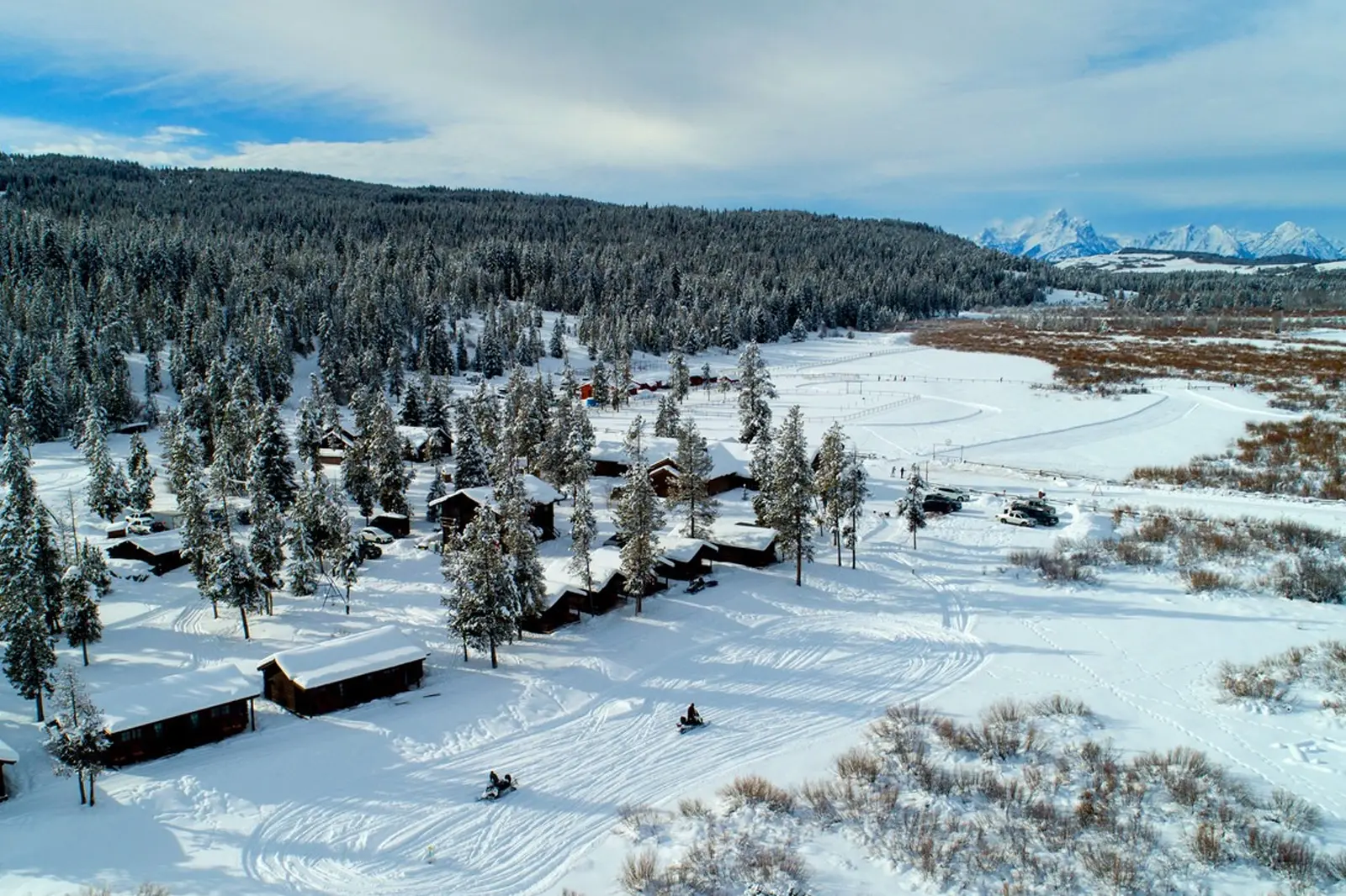 Turpin Meadow Ranch in winter, Wyoming